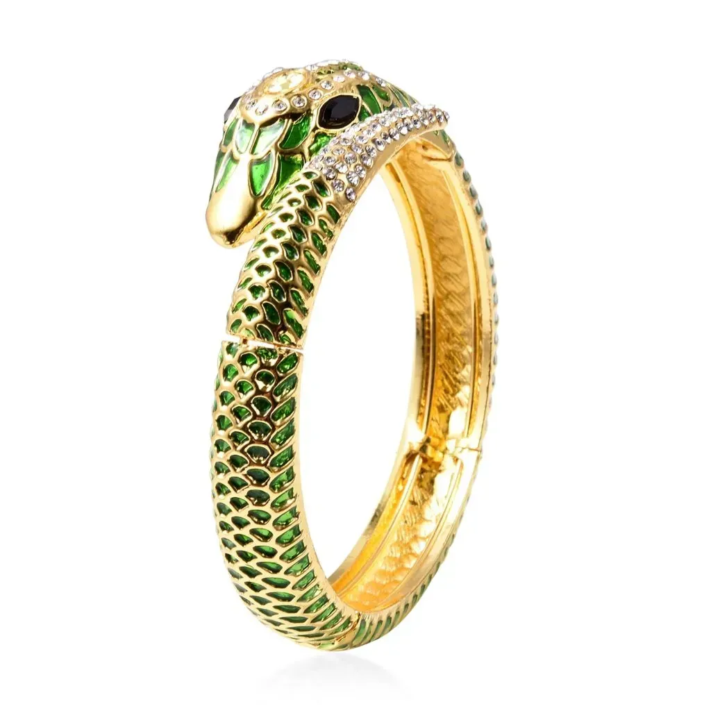 Goldtone snake bangle. 