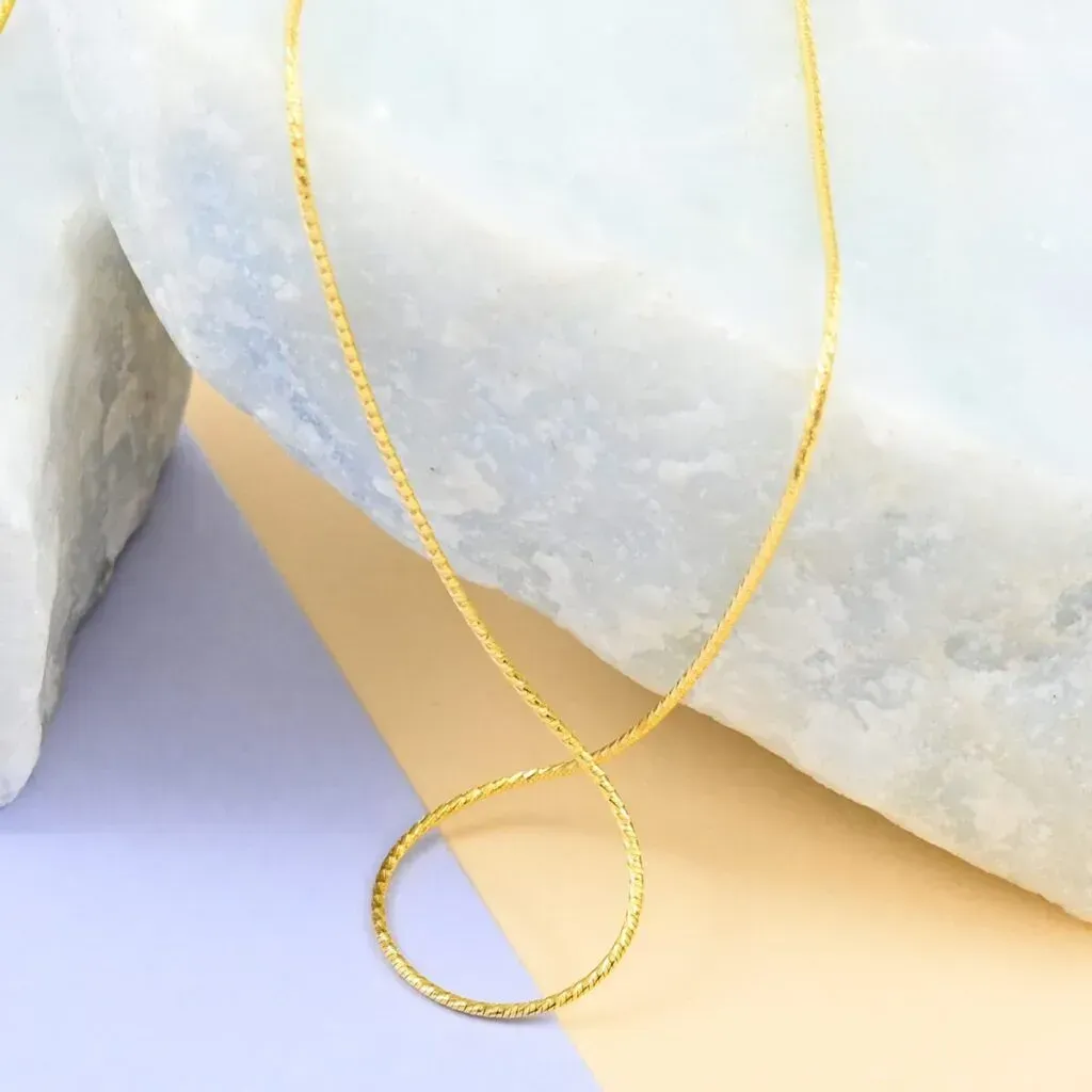 14K Yellow Gold Snake Necklace 18 Inches 5.8 Grams
