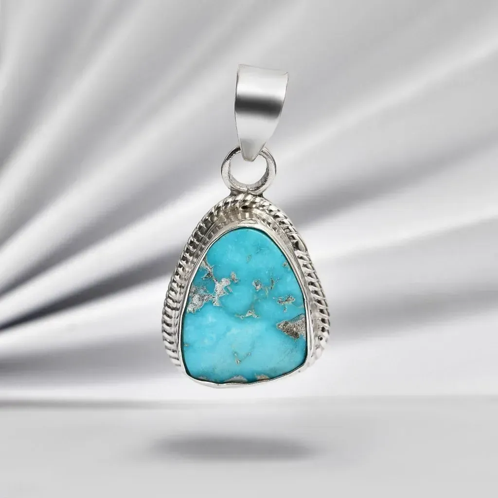 South Hill Turquoise pendant in sterling silver.