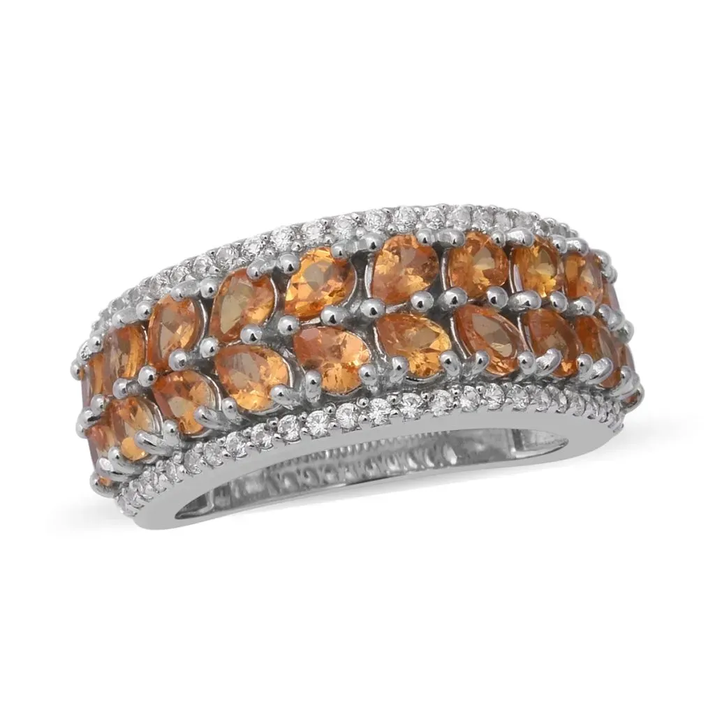 Spessartite ring in sterling silver.