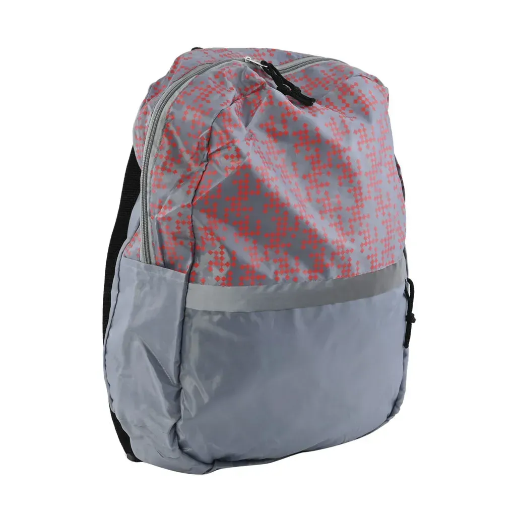 Gray and Red Dual Compartment Backpack