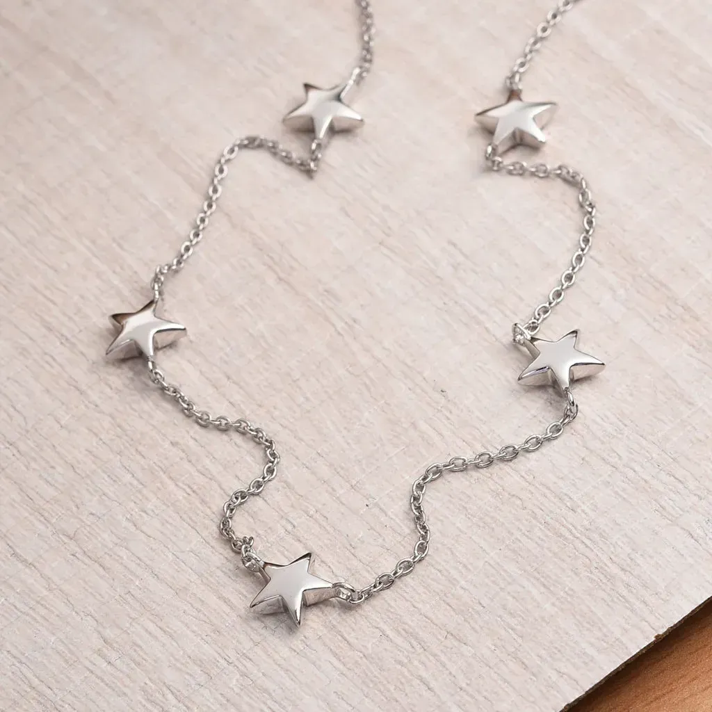 Sterling silver star necklace. 