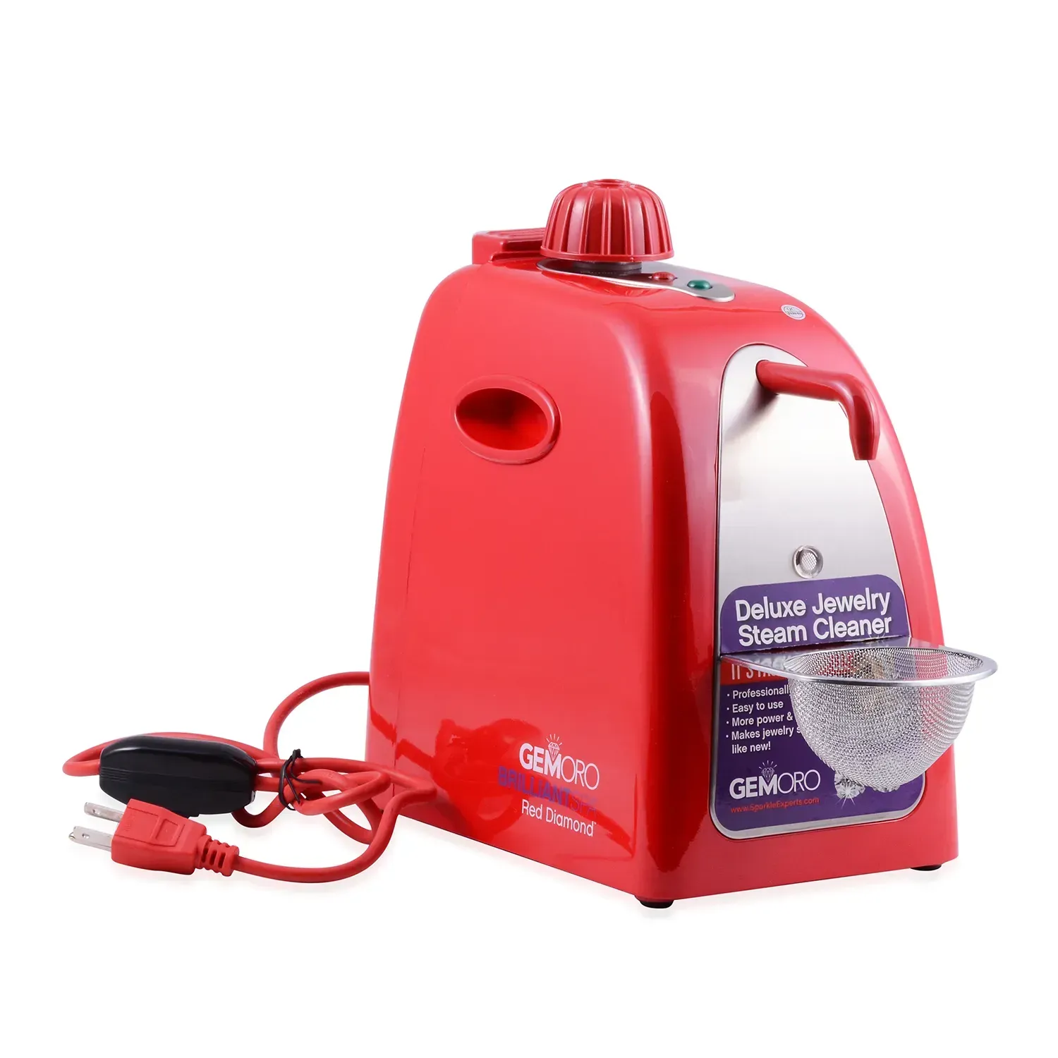 Red GEMORO steam cleaner.
