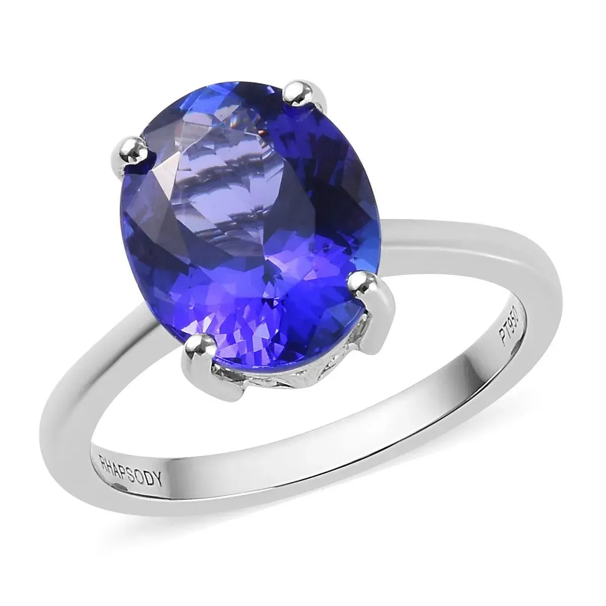 RHAPSODY tanzanite ring in platinum. 