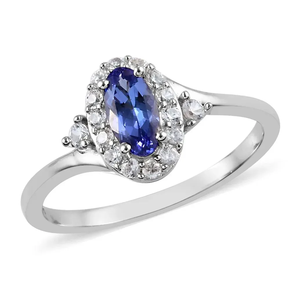 Sterling silver tanzanite ring. 