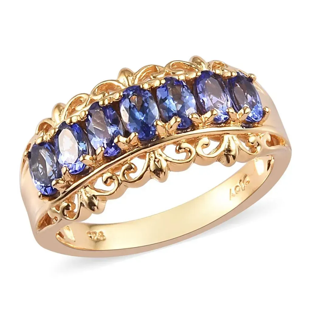 Gold tanzanite ring.