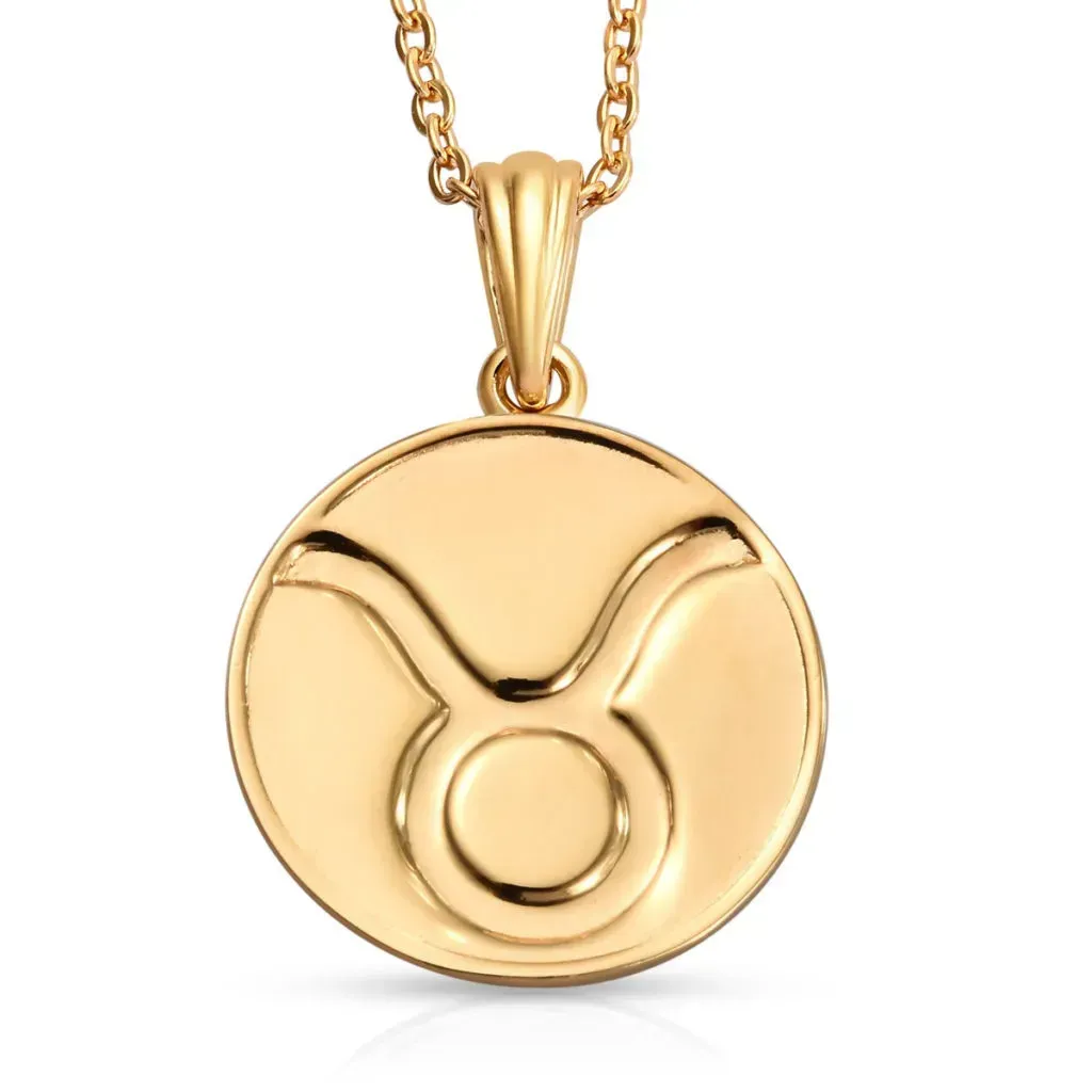 Taurus pendant in gold vermeil.