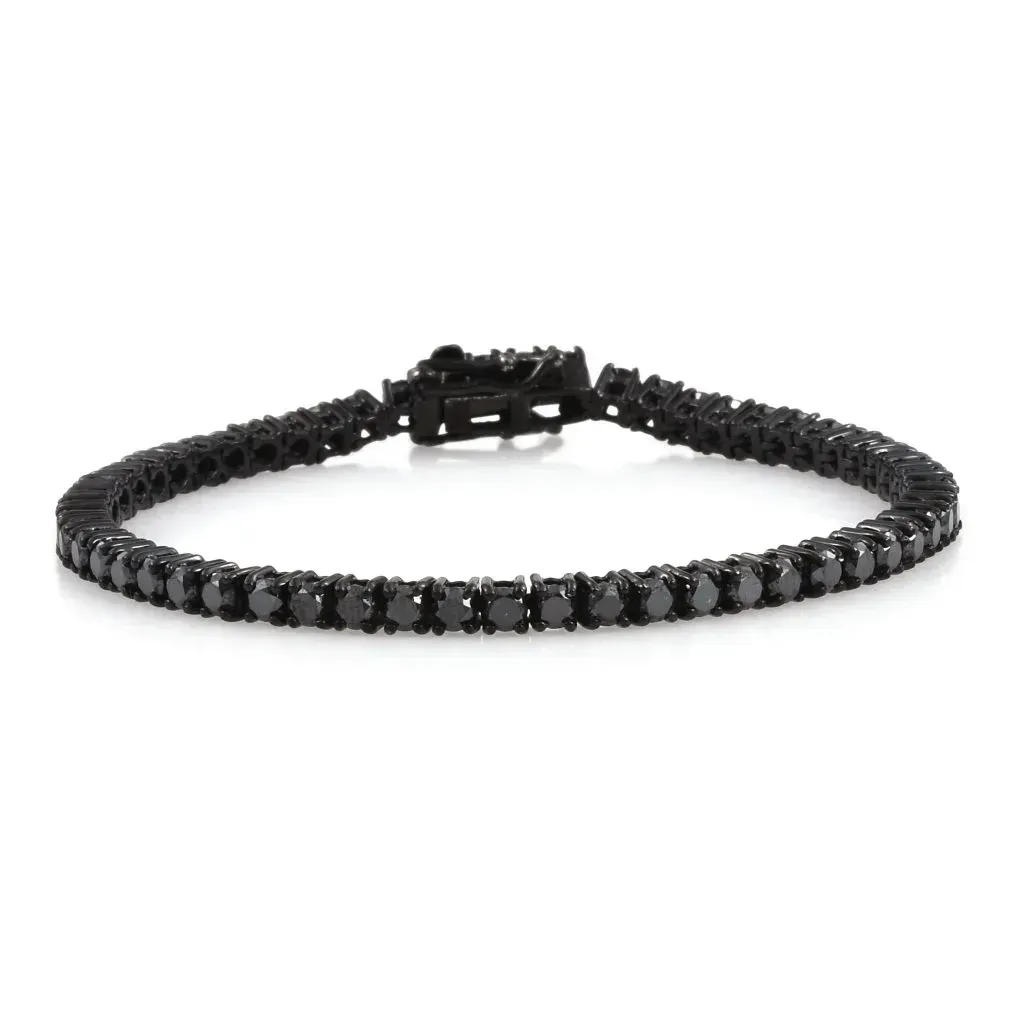 Black diamond tennis bracelet. 