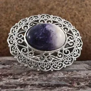 Utah Tiffany Stone cocktail ring in sterling silver. 