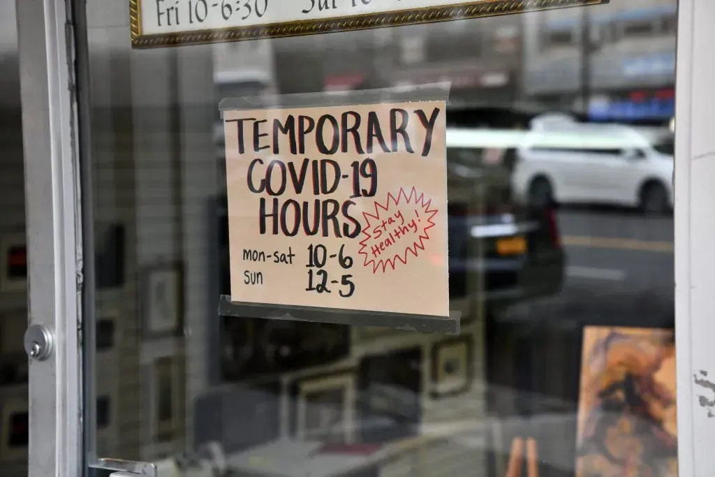 Restaurant with limited hours due to coronavirus. 