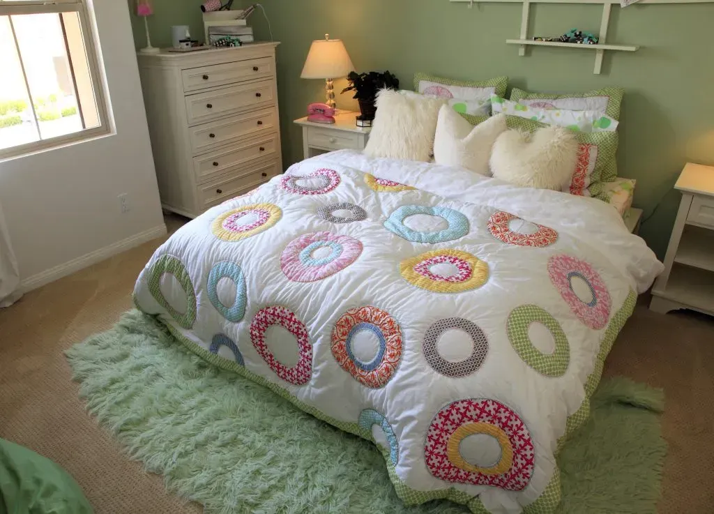 A newly decorated bedroom for Spring and Summer.