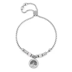 Tree of Life charm bracelet with bolo slide closure. 