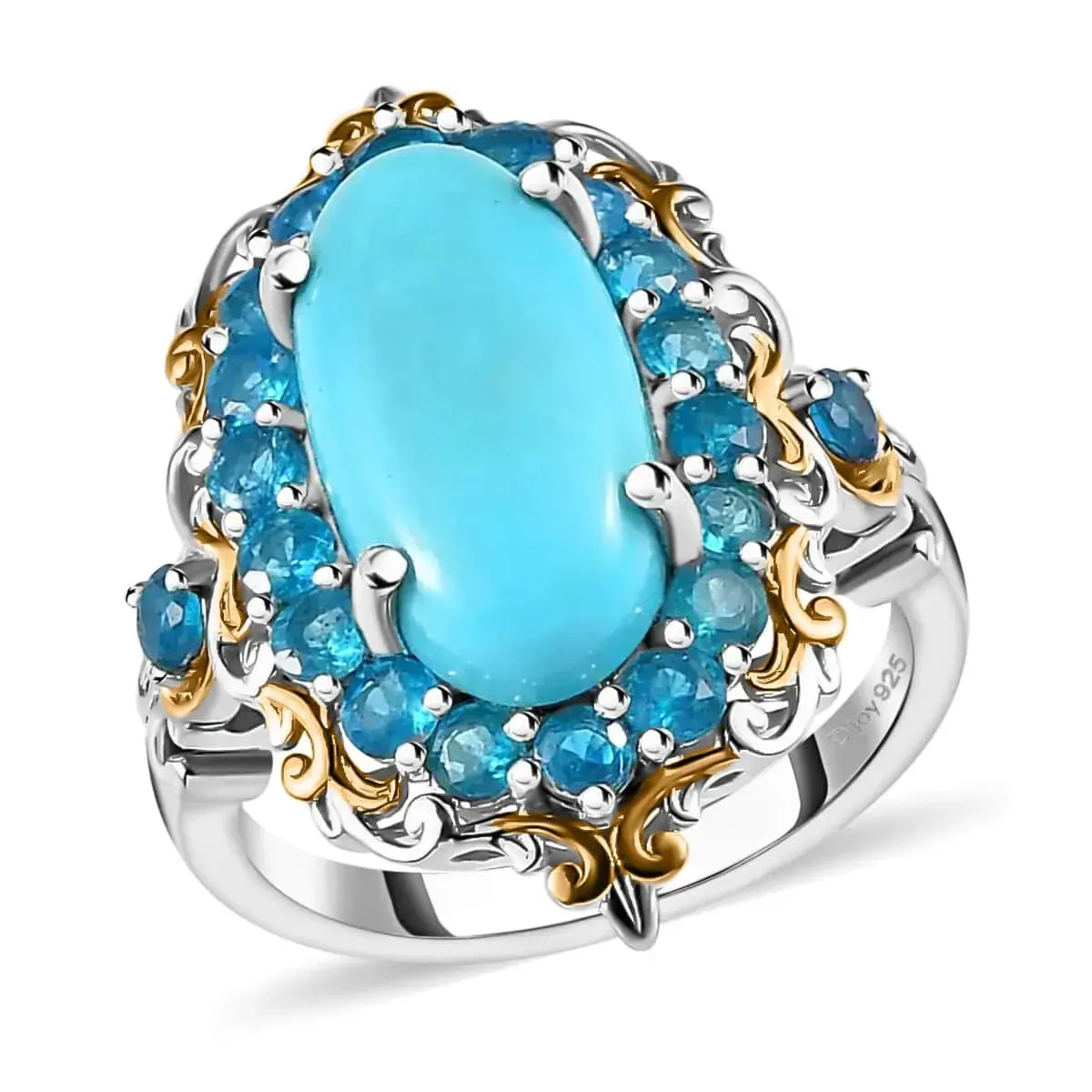 Premium Ethiopian Welo Opal Ring, Tanzanite Accent Ring, Floral Halo Ring, Vermeil YG and Platinum Over Sterling Silver Ring, Opal Jewelry, Gifts For Her