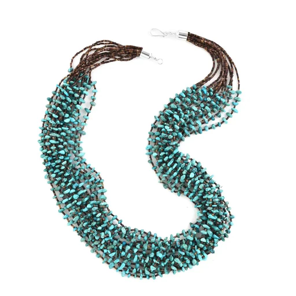 Multi strand turquoise necklace. 