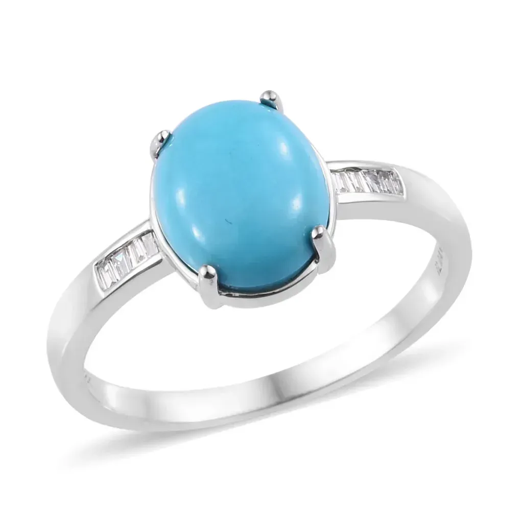 Turquoise solitaire ring. 