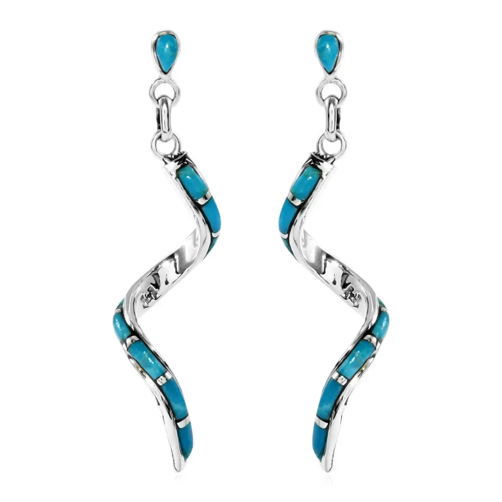 Turquoise dangle earrings. 