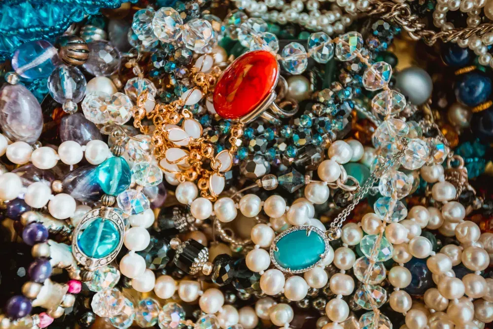 Collection of assorted jewelry. 