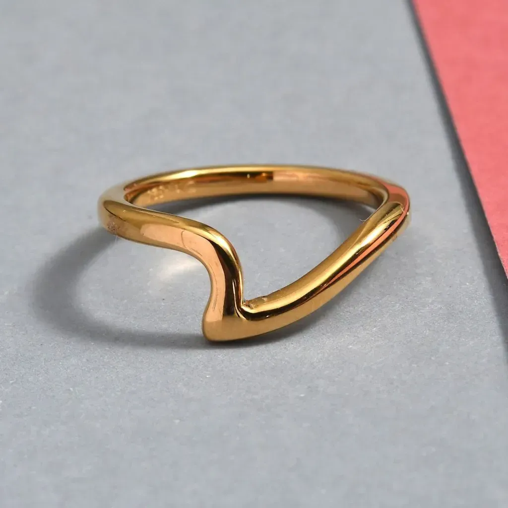 Gold vermeil wave ring. 