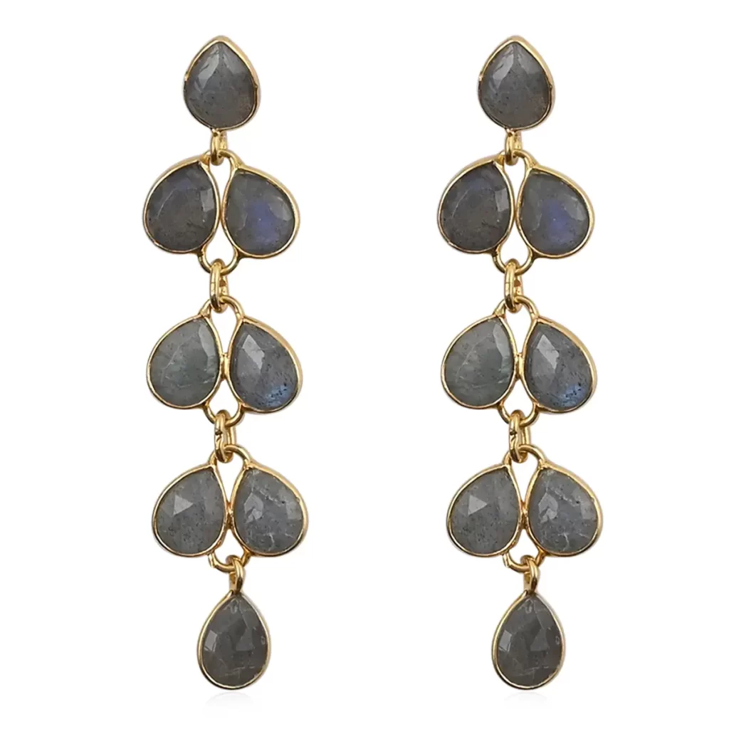 Malagasy Labradorite Dangle Earrings