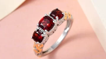 Mozambique Garnet Trilogy Ring