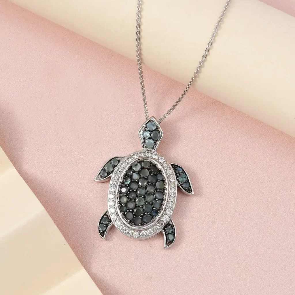 Narsipatnam Alexandrite Turtle Pendant Necklace 