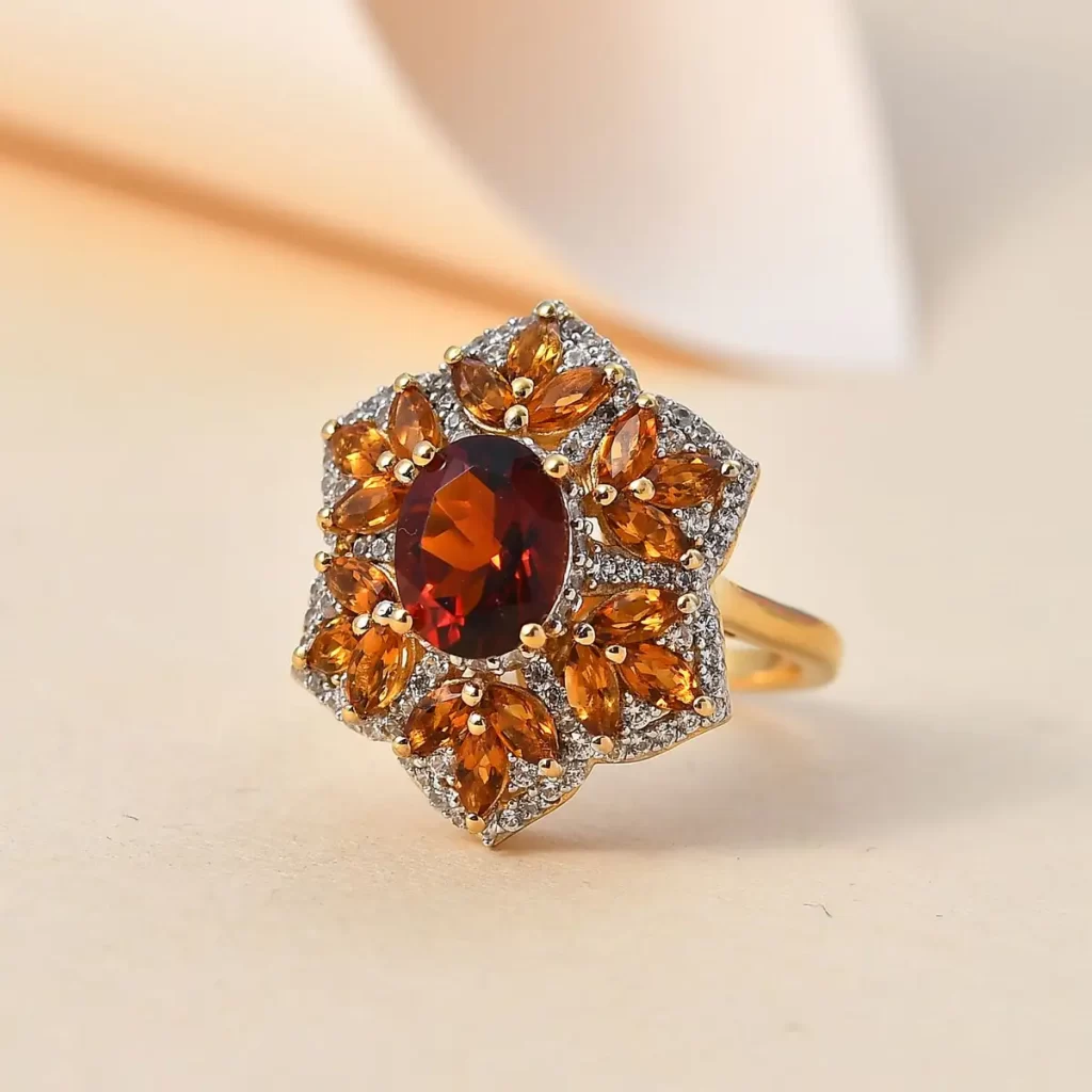 Premium Brazilian Cherry Citrine Ring for Fall colors