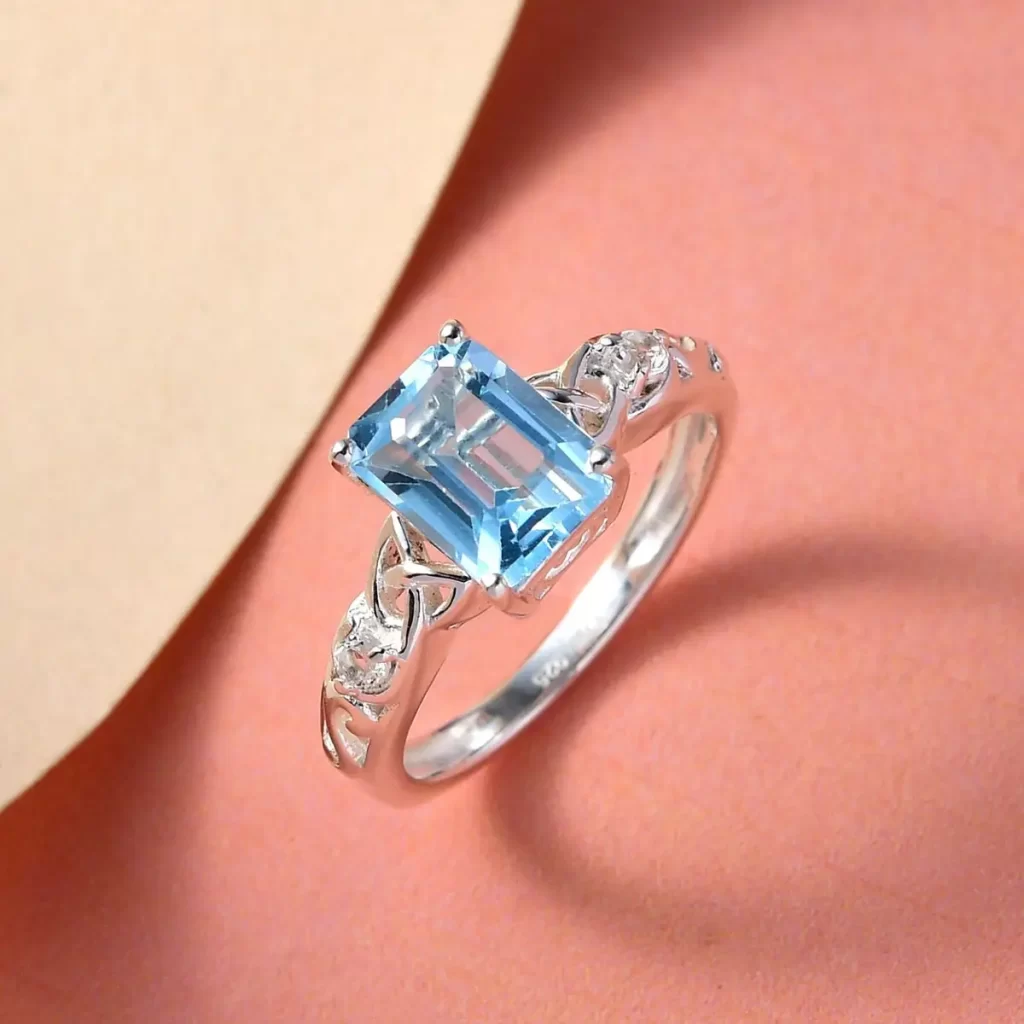 topaz silver ring under $20