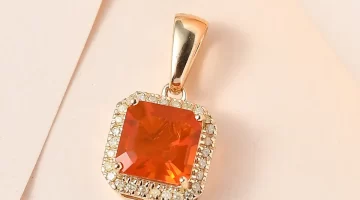 AAA Mexican Fire Opal Pendant