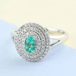 Certified Rhapsody Platinum AAAA Paraiba Tourmaline Ring, Diamond Cocktail Ring, Wedding Rings For Women 1.00 ctw