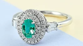 Platinum AAAA Paraiba Tourmaline and Diamond Double Halo Ring