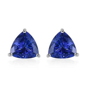 Tanzanite jewelry clearance Rhapsody 950 Platinum AAAA Tanzanite Solitaire Stud Earrings