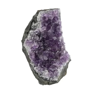 Amethyst Cut Base Rainbow Amethyst Crystal Geode Living Room Side Table Decor