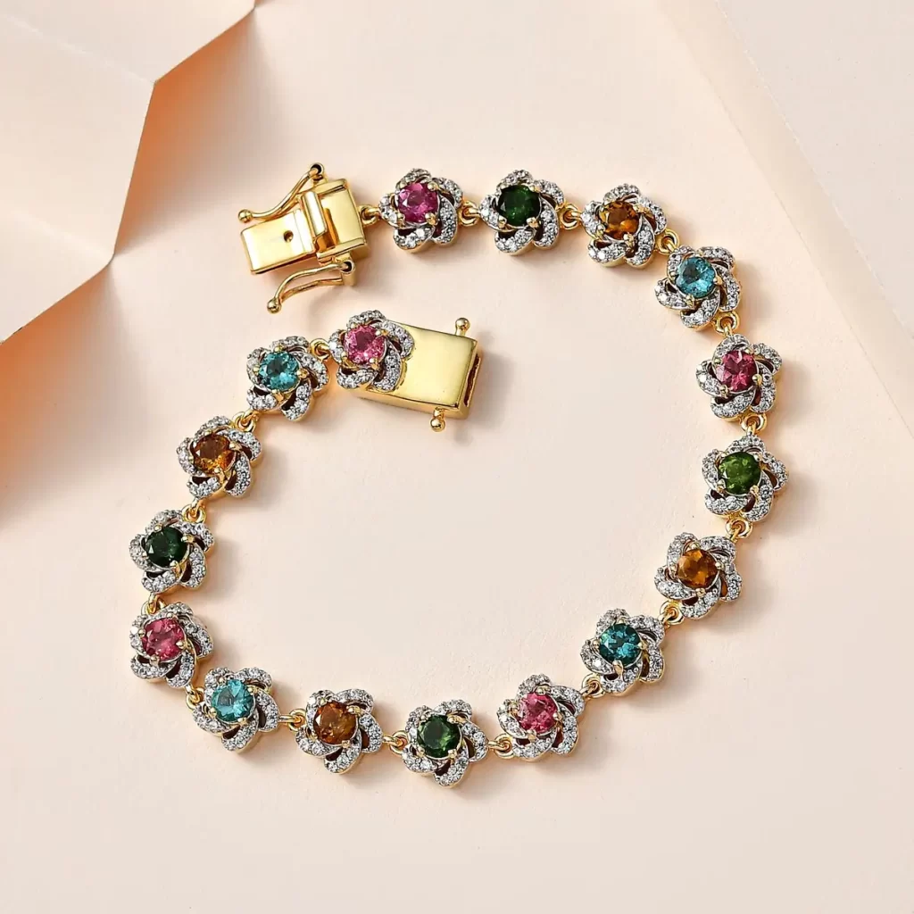 GP Celestial Dream Collection Premium Multi-Tourmaline and White Zircon Bracelet