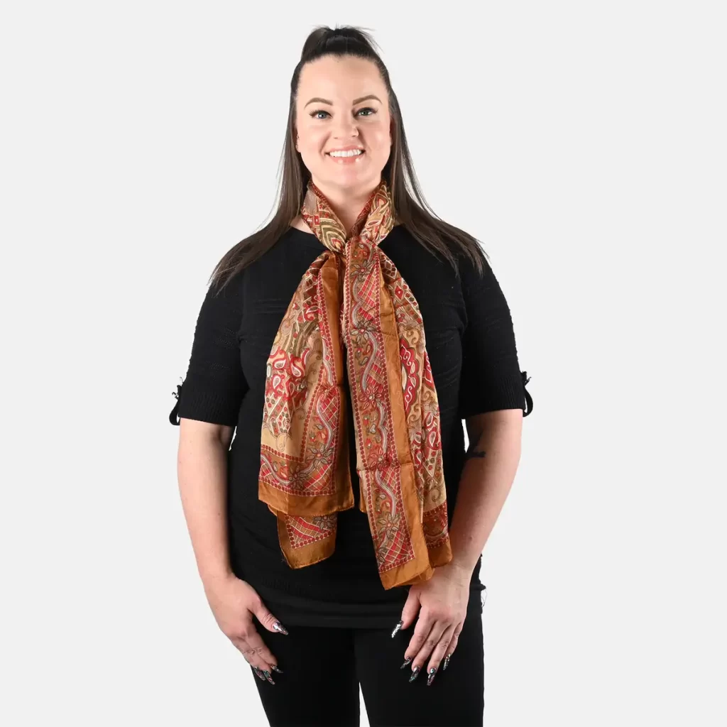 Accessories under $10 Orange Luxury Silk Decorative Scarf