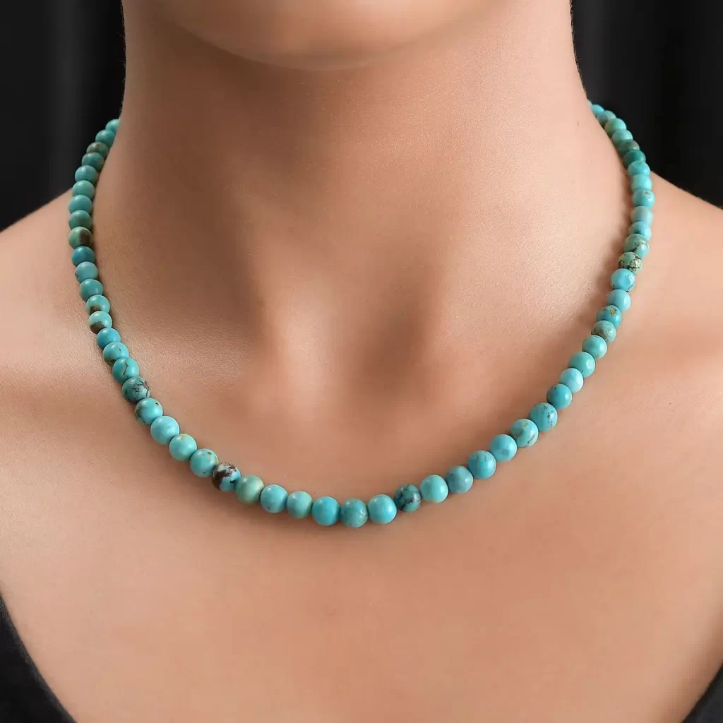 Turquoise beaded necklace