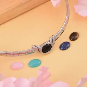 Multi Gemstone 5 Interchangeable stone with Choker Necklace