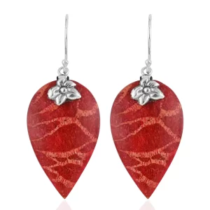 Sponge Coral Earrings in Sterling Silver
