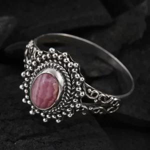 Bali Legacy Argentinian Rhodochrosite Ring in Sterling Silver 1.75 ctw
