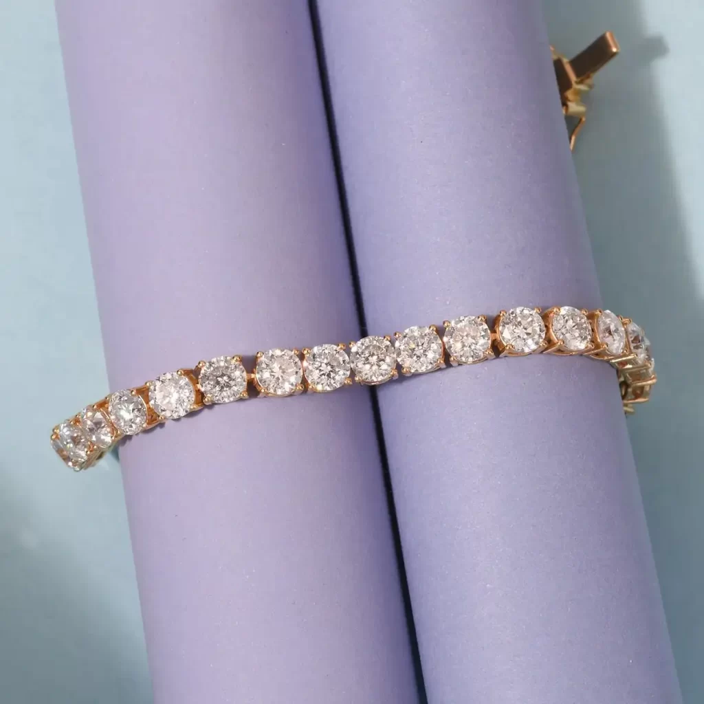 100 Facet Moissanite Tennis Bracelet For Women