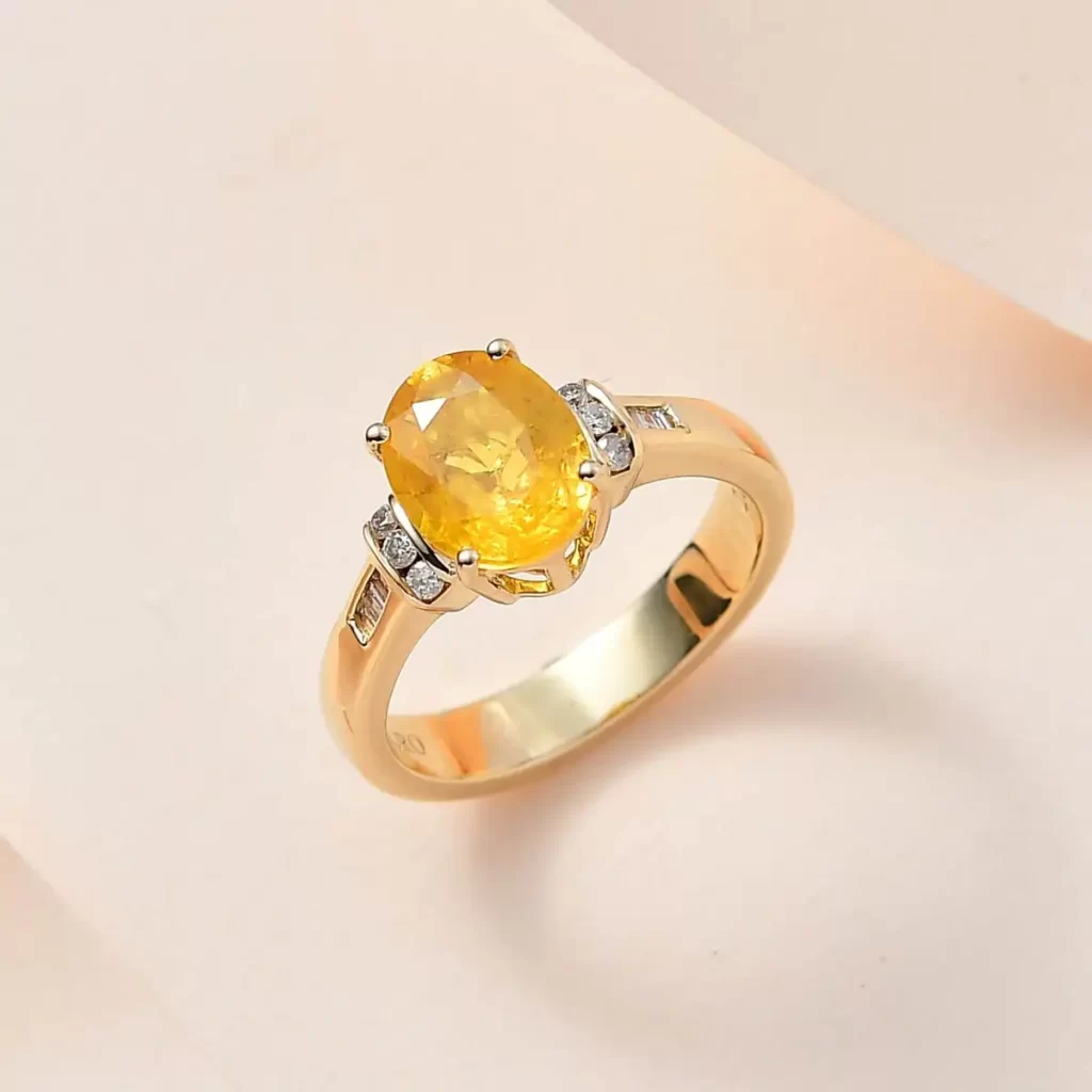 yellow gemstone meaning Premium Madagascar Yellow Sapphire Ring