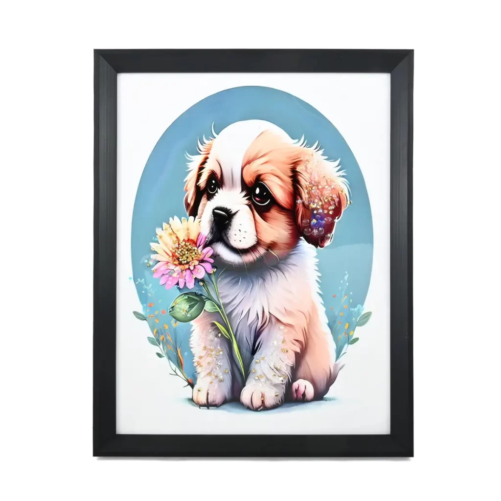 Digital wall art Puppy Frame Wall Art