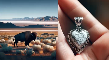 desert landscape of Tonopah Nevada famous for its white buffalo stone