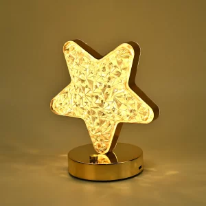 Touch Controlled Star-shaped Crystal Table Lamp
