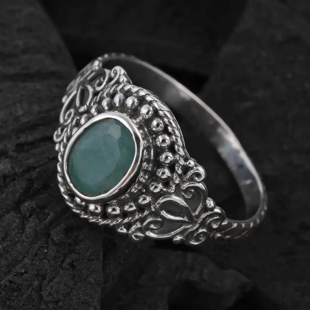 Bali Legacy Emerald Birthstone Ring