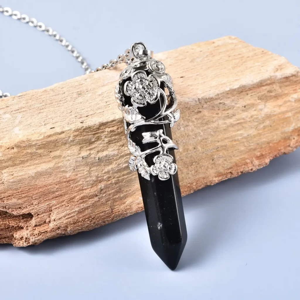 Black Obsidian Pointer Pendant