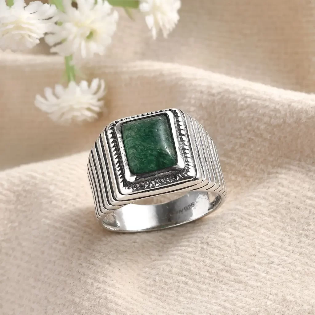 Green Aventurine Men's Ring